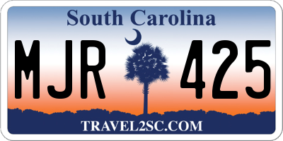 SC license plate MJR425