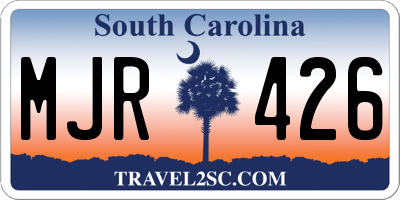 SC license plate MJR426