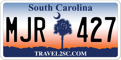 SC license plate MJR427