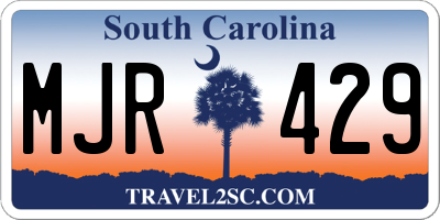 SC license plate MJR429
