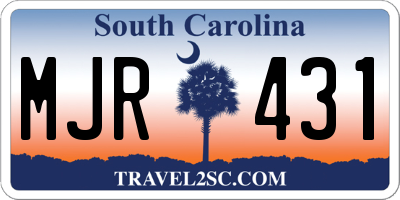 SC license plate MJR431
