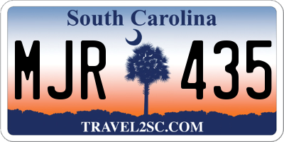 SC license plate MJR435