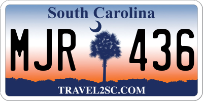 SC license plate MJR436