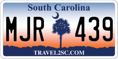 SC license plate MJR439