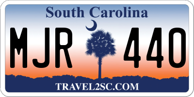 SC license plate MJR440
