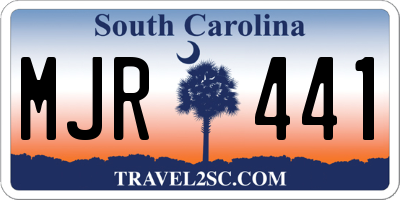 SC license plate MJR441
