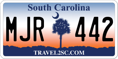 SC license plate MJR442