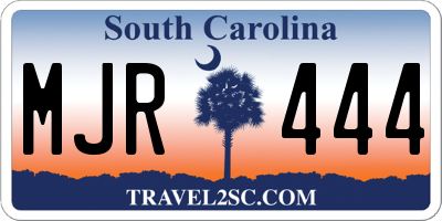 SC license plate MJR444