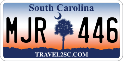 SC license plate MJR446