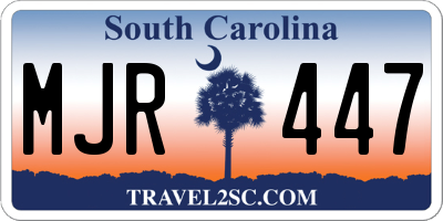 SC license plate MJR447