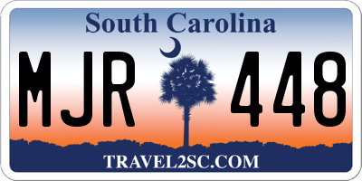 SC license plate MJR448