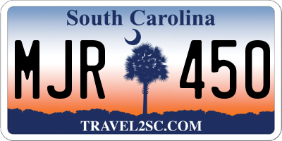 SC license plate MJR450