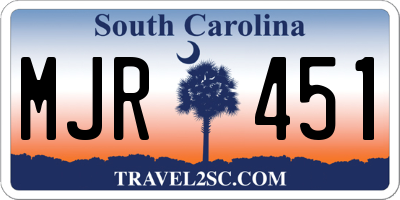 SC license plate MJR451
