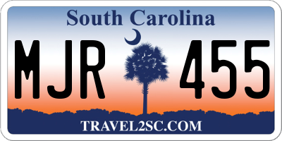 SC license plate MJR455