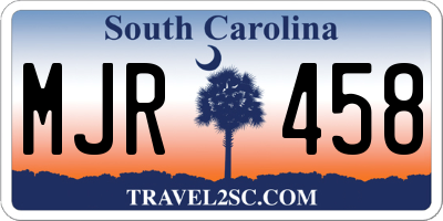 SC license plate MJR458