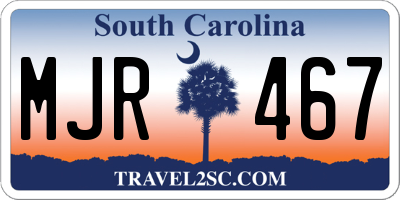 SC license plate MJR467