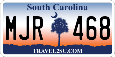 SC license plate MJR468
