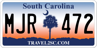 SC license plate MJR472