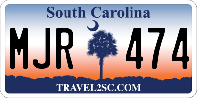 SC license plate MJR474