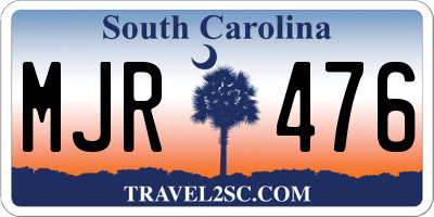 SC license plate MJR476
