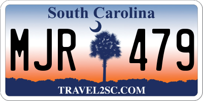 SC license plate MJR479