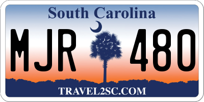 SC license plate MJR480