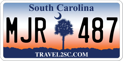 SC license plate MJR487