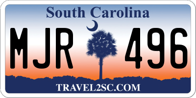 SC license plate MJR496