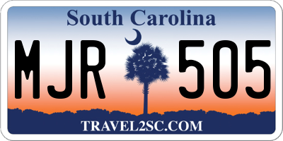 SC license plate MJR505