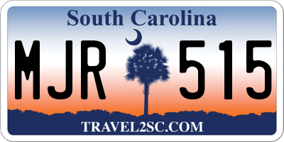 SC license plate MJR515