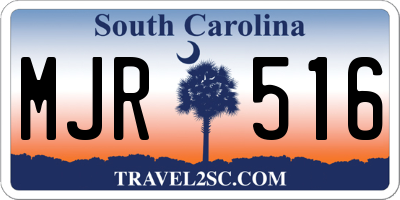 SC license plate MJR516