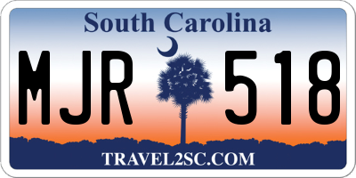 SC license plate MJR518