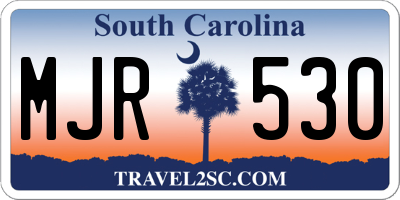 SC license plate MJR530