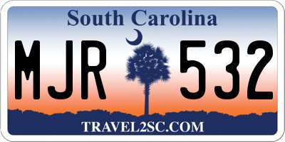 SC license plate MJR532