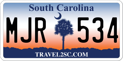 SC license plate MJR534