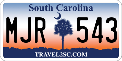 SC license plate MJR543