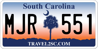 SC license plate MJR551