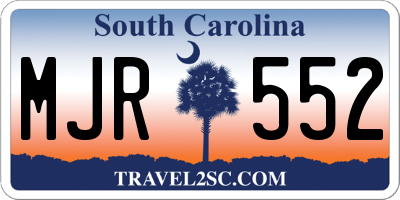 SC license plate MJR552