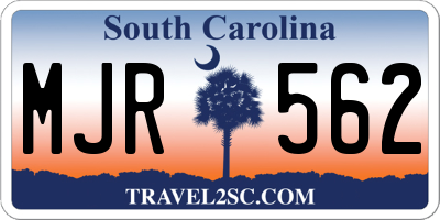 SC license plate MJR562