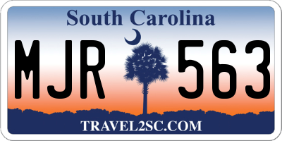 SC license plate MJR563