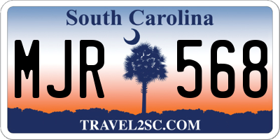 SC license plate MJR568