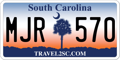 SC license plate MJR570