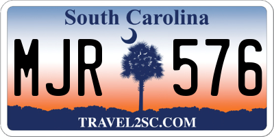 SC license plate MJR576