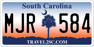 SC license plate MJR584