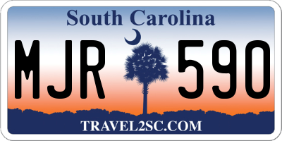 SC license plate MJR590