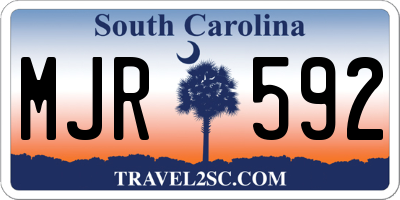 SC license plate MJR592