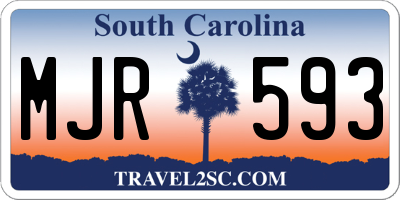 SC license plate MJR593