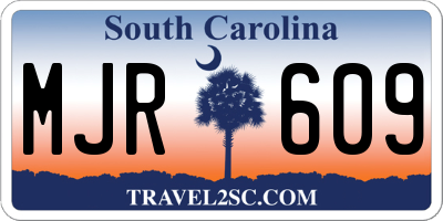 SC license plate MJR609