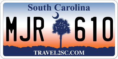 SC license plate MJR610