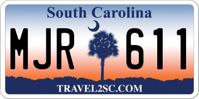 SC license plate MJR611